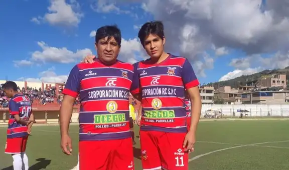 ¡Insólito! Padre e hijo debutan en un partido de Copa Perú con equipo de Huamachuco