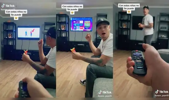 Joven le hace creer a su amigo que su televisión tiene control de voz y este cae en su mentira