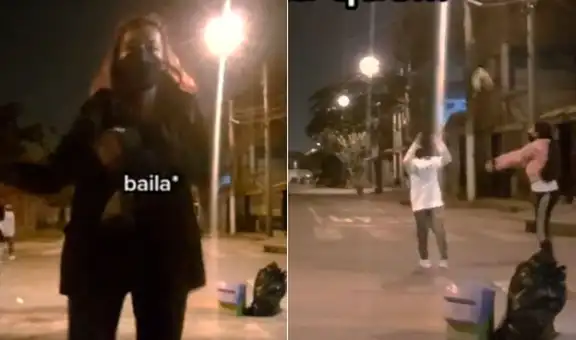 Jóvenes grababan su partido de vóley, pero mujer empieza a bailar frente a la cámara y lo arruina