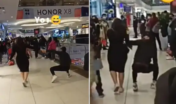 Joven camina como un simio para ‘avergonzar’ a su novia en el centro comercial
