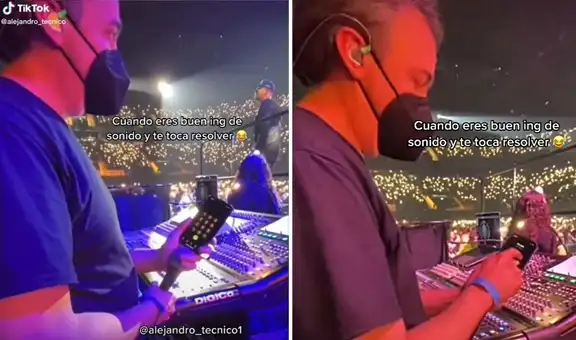 Sonidista resuelve con mucha imaginación un problema durante concierto de Wisin y Yandel