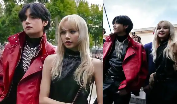 ¡Taehyung y Lisa posan juntos en desfile de Celine! Mira el look de los idols de BTS y BLACKPINK