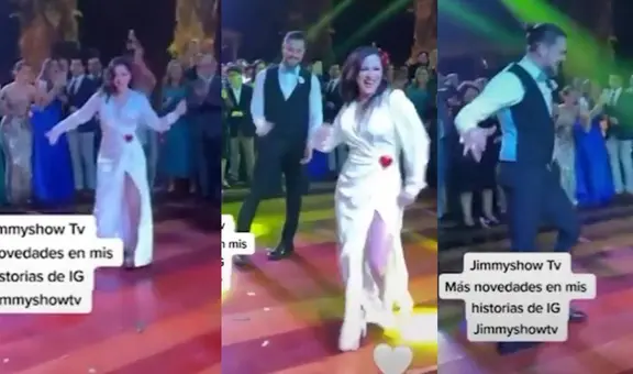 Karina Jordán y Diego Seyfarth deslumbran en su boda bailando “Ojos chinos” de El Gran Combo