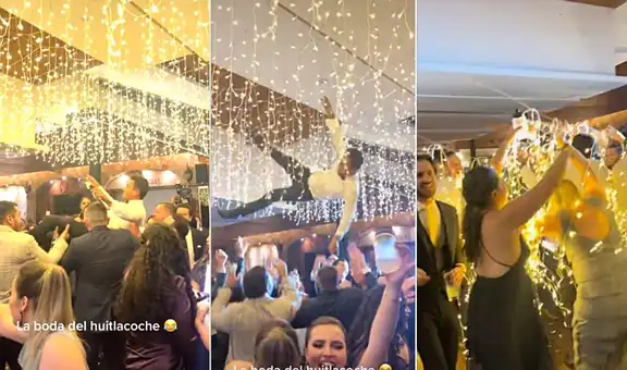 Invitados de una boda levantan al novio en brazos, pero ocurre lo inesperado
