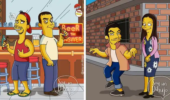 “Al fondo hay sitio”: los Gonzales y los Maldini al estilo de “Los Simpson”