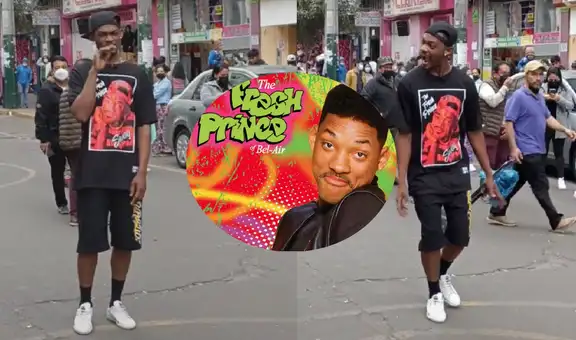 Joven imita a ‘El príncipe del rap’ en Gamarra y asombra con su parecido a Will Smith