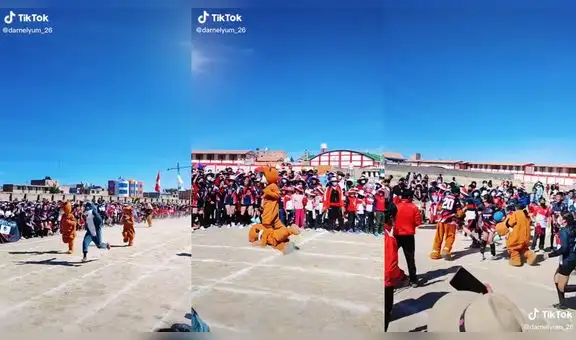 Joven sufre divertida caída por querer llegar en primer puesto durante carrera de peluches