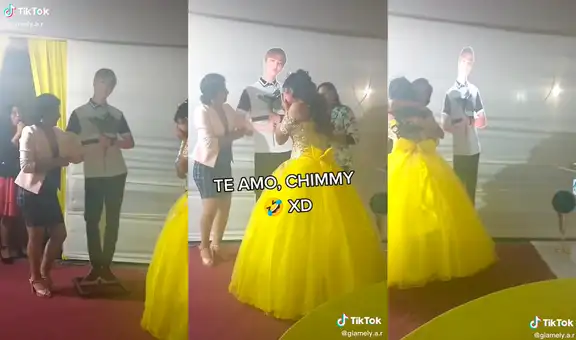Joven fanática de BTS celebra su quinceañero y tiene como chambelán a un Jimin de cartón