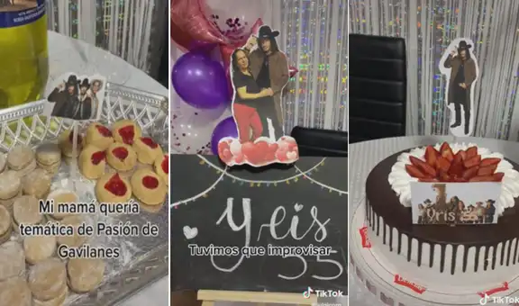 Mujer pide temática de “Pasión de gavilanes” para su cumpleaños y su hija improvisa para complacerla