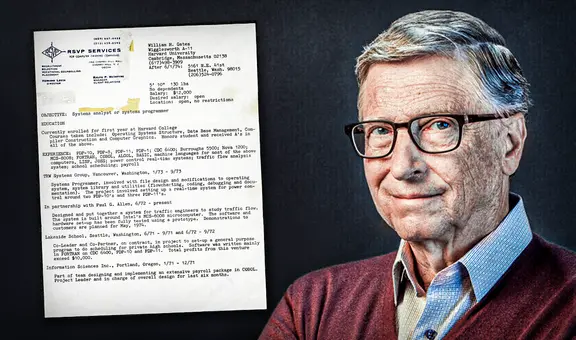 Así era el CV de Bill Gates hace 48 años: ¿cuánto quería ganar el fundador de Microsoft?