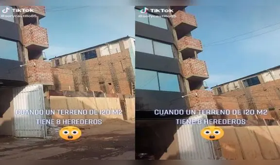 Peruano construye un edificio de 5 pisos, pero de menos de un metro de ancho