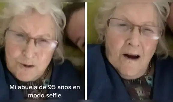Joven intenta tomarse selfie con su abuela y ella no logra reconocerse: “Parezco de 100 años”