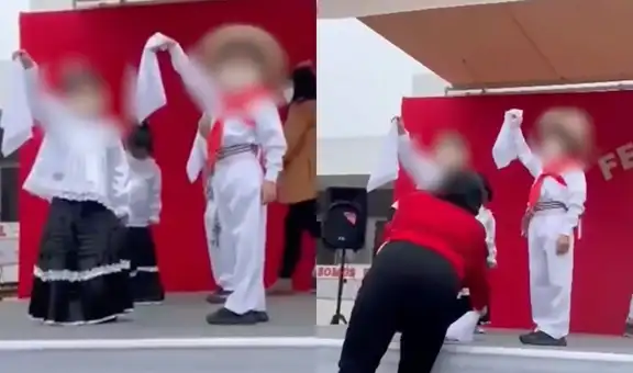 “Mamá, no me grabes”: niño baila danza típica por Fiestas Patrias y hace peculiar indicación