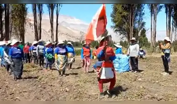 Se viraliza video de trabajadoras del campo desfilando en la chacra por Fiestas Patrias