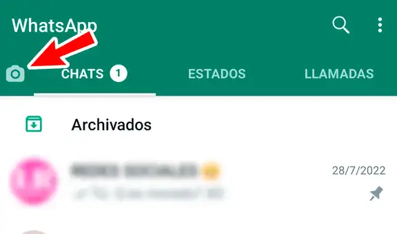 WhatsApp: ¿para qué sirve la cámara que se encuentra debajo del nombre de esta aplicación?