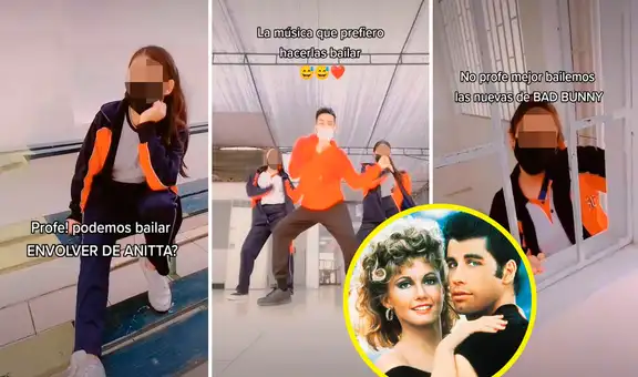 Alumnas querían bailar trends de Bad Bunny y Anitta, pero su maestro les enseña una de “Grease”