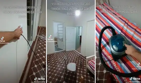 Contrata un electricista a bajo costo para ahorrar dinero, pero le hace una mala instalación