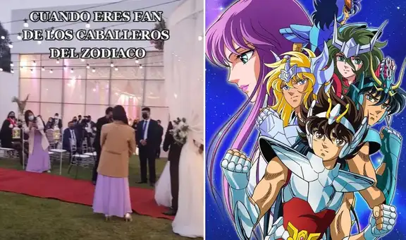 Novios piden casarse con canción de “Los caballeros del zodiaco” en lugar de la marcha nupcial