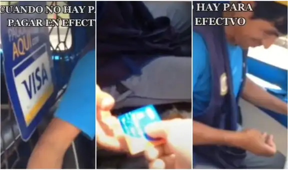 Pone cartel de ‘paga con VISA en su mototaxi’, pero ‘no hay sistema’ cuando le dan tarjeta