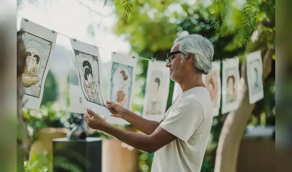 Artista peruano Fito Espinosa expuso obras en Mallorca