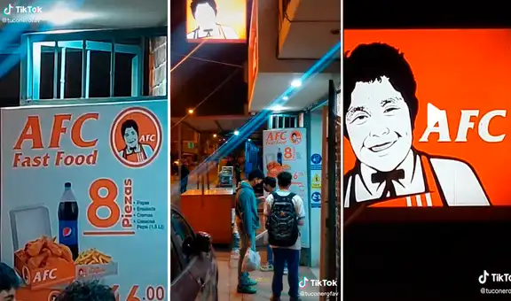 Emprendedor peruano sorprende al inaugurar restaurante de comida rápida llamada AFC