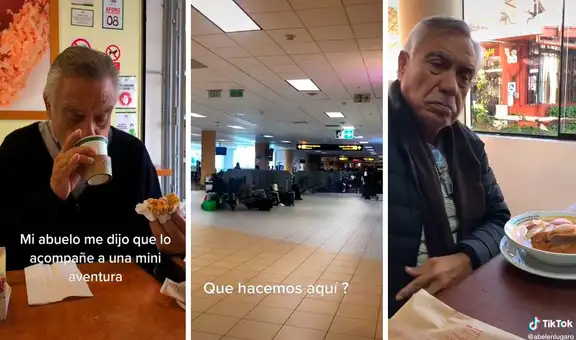 Abuelo viaja por unas horas a Arequipa con su nieta solo para conseguir un plato de adobo