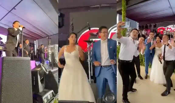 Recién casados festejan su boda a lo grande y contratan al Grupo 5 para que toque en su fiesta