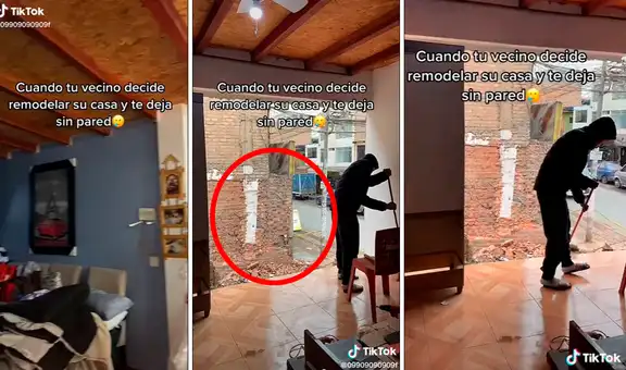 Vecino decide remodelar su casa y deja ‘sin pared’ a vivienda contigua