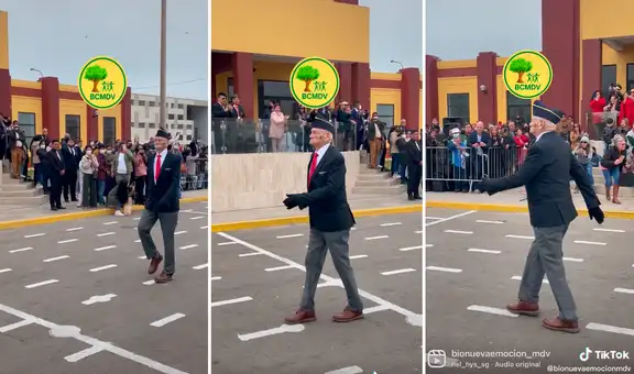 Elogian desfile del último exalumno con vida de primera promoción del Colegio Militar Leoncio Prado