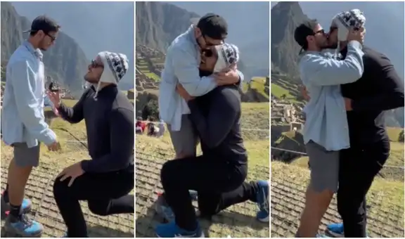 Joven aprovecha su visita a Machu Picchu para sorprender a su pareja y pedirle matrimonio