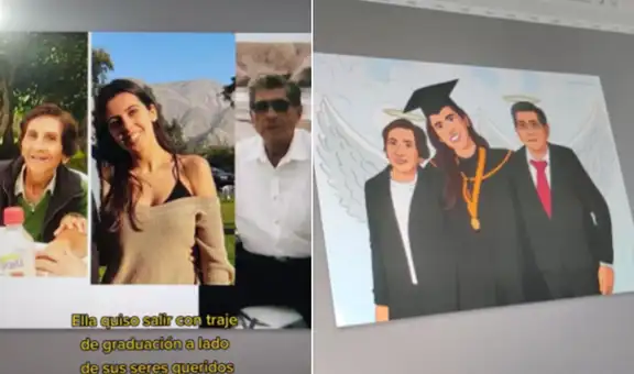 Artista recrea fotografía de joven graduada para que pueda salir al lado de sus abuelos fallecidos