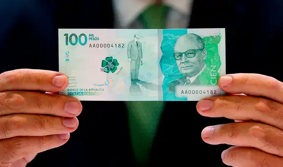 ¿Qué personaje sale en el billete de 100.000 pesos colombianos?