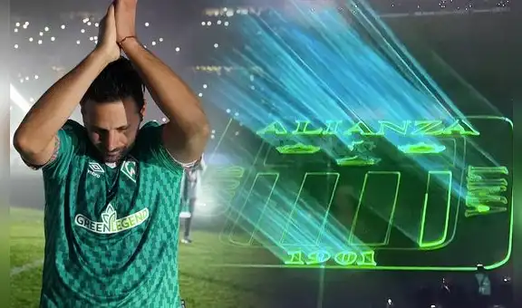 Bremen reacciona ante la aparición del escudo de Alianza Lima en la despedida de Pizarro