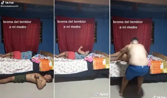 Joven hace broma del sismo a su madre y ella le pega al padre en venganza