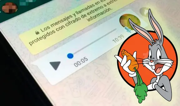 WhatsApp posee un truco secreto para mandar audios a tus amigos con la voz de Bugs Bunny