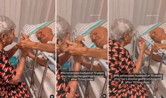 Adulta mayor le lleva serenata a su esposo internado en el hospital y escena conmueve