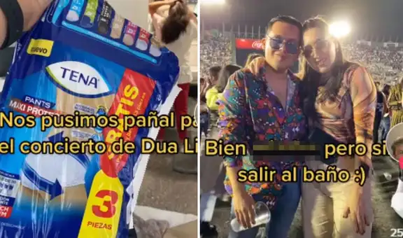 Usan pañales para ir al concierto de Dua Lipa y no tener que moverse de su sitio para ir al baño