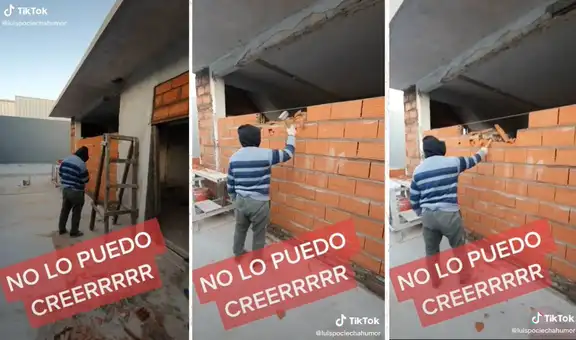 Albañiles construyen mal la pared de una mansión y el dueño hace lo impensado
