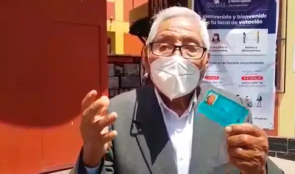 Adulto mayor de 92 años acude a votar y pide a jóvenes de Tacna que cumplan deber cívico   