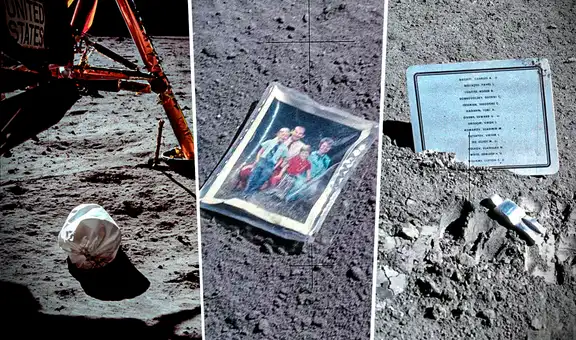 Bolsas para heces, una foto familiar y otros objetos que el hombre ha dejado en la Luna
