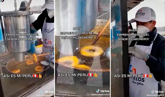 Peruano emprendedor crea una máquina para hacer unos picarones ‘perfectos’ 