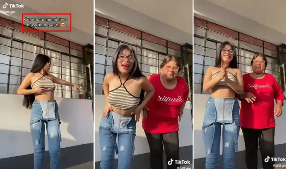 Joven intenta bailar, pero su madre saca los ‘pasos prohibidos’ y se roba el show