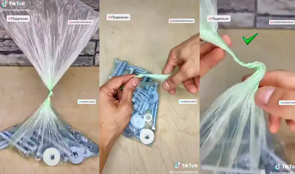 ¿Ataron muy fuerte una bolsa de plástico? Truco te permite abrirla sin tener que romperla