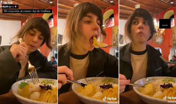 Joven chilena prueba ají de gallina por primera vez en su vida y su reacción se hizo viral