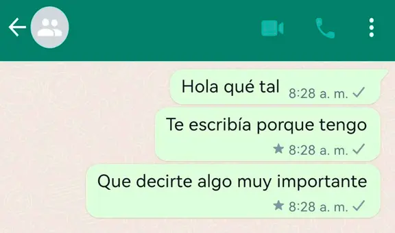 WhatsApp: ¿por qué algunos mensajes vienen con una estrella al costado y otros no?
