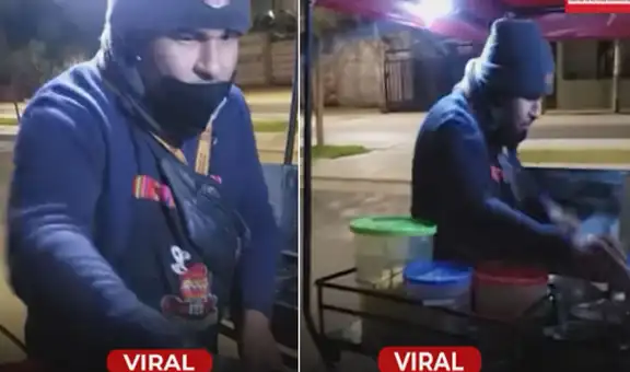 Peruano sale a vender ceviche de madrugada y se hace viral: “Lo justo y necesario”
