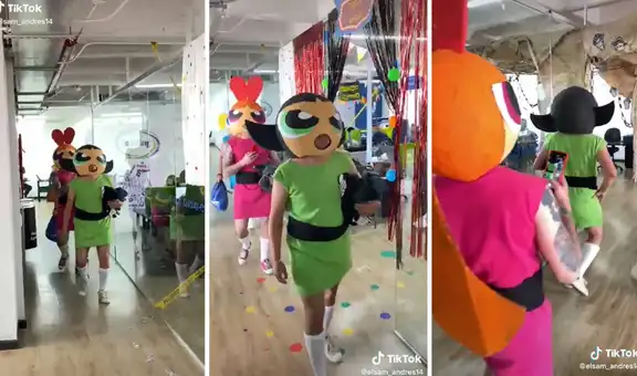 Se disfrazan de Las Chicas Superpoderosas por Halloween y sorprenden a sus compañeros de oficina