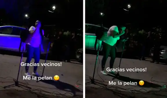 Mujer se queja de sus vecinos por altavoz luego de que llamaran a la policía para cancelar su fiesta