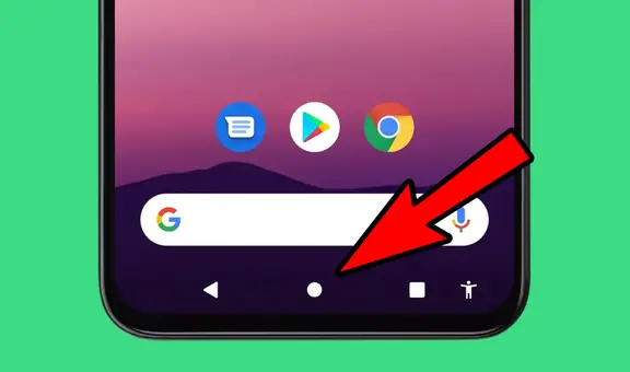 ¿Qué pasa cuando mantienes pulsado el círculo que se encuentra en la pantalla del teléfono?