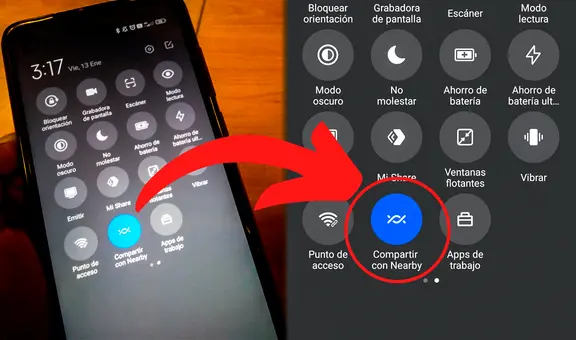 ¿Qué significa el compartir con Nearby de tu celular y para qué sirve?